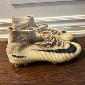 White Nike Mercurials. Size 9.5. Mens.